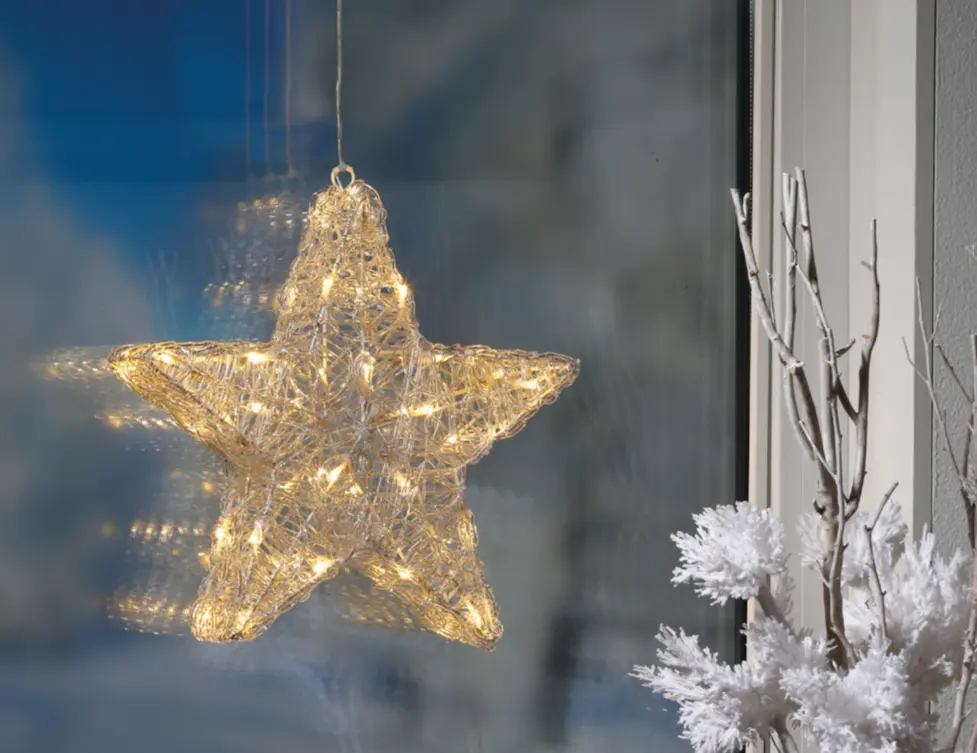 LED Acrylic Figures Christmas Star For Standing And Hanging Decoration Led Lights