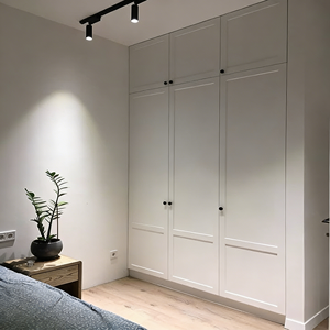 Matt <b>White</b> Plywood Board <b>Wardrobes</b>, French Style Bedroom Furniture Enhance Bedroom Storage Function & Aesthetics Ardrobe - Product Image 5