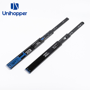 Full extension telescopic drawer guide channel drawer runner soft close ball bearing drawer slide rail for kitchen cabinet