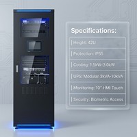 Centre de données intelligent préfabriqué W-TEL avec module de cabinet micro unique et climatiseur de précision pour l'industrie
