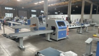 Scie circulaire industrielle horizontale à fonction automatique, cylindre SMC, double efficacité, moteur pour traitement rapide du bois