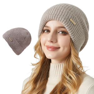 Cappello in Pelliccia di Coniglio Invernale Altamente Elastico Design alla Moda per Donne Ciclismo all'Aperto Uso Quotidiano Morbido Protettivo Caldo - Product Image 1