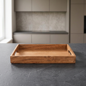 Bamboo and Rattan Lacquer Classic Dishwasher Safe Multifunction Food <b>Storage</b> <b>Tray</b> for Kitchen and Wardrobe - Product Image 3