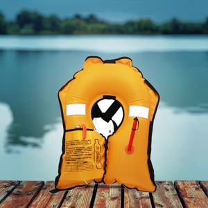 Gilet de sauvetage gonflable portable en tissu Oxford pour adultes et enfants, flottabilité en mousse EPE, dispositif de sauvetage personnel, gonflage manuel/automatique - Product Image 1
