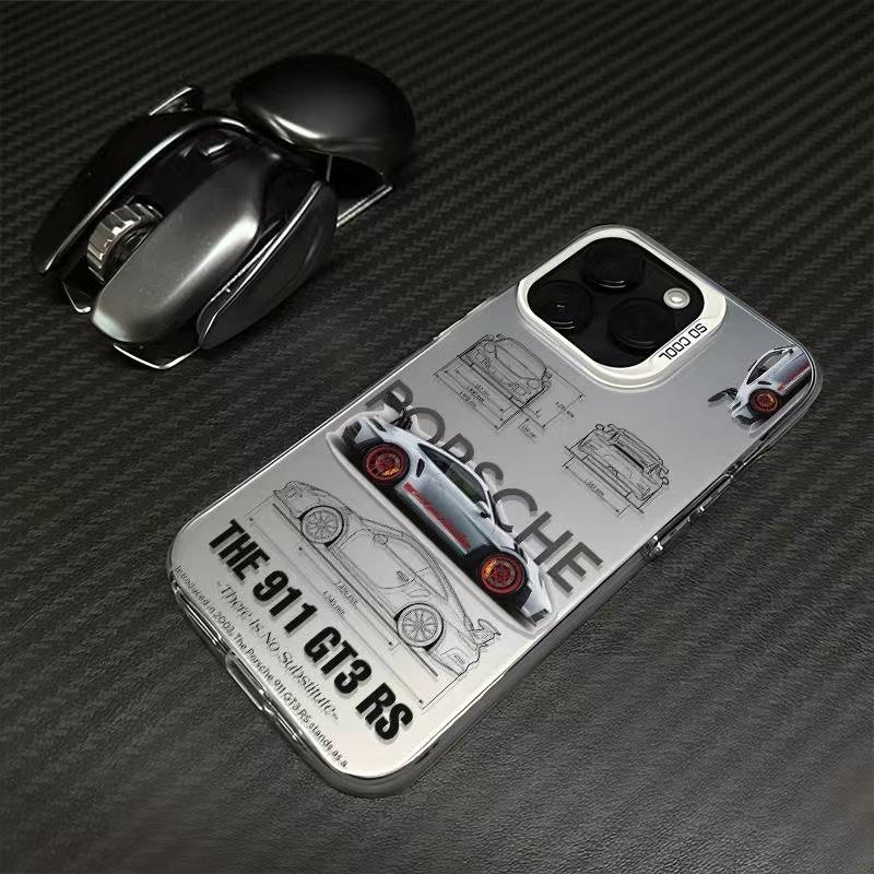 Color silver shell-white-sports car super run