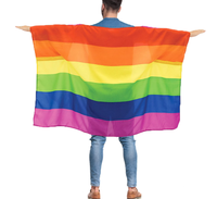 Usine polychrome directement fabriqué en Chine sur mesure 3x5ft Gay Pride drapeau de corps arc-en-ciel drapeau sur mesure
