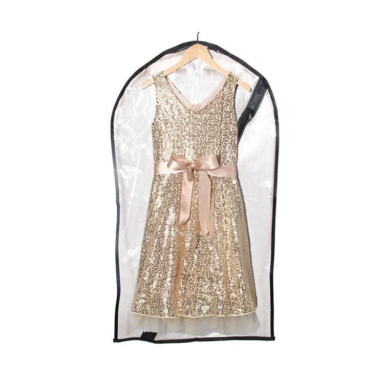 Hot Selling Transparent Clear PVC Dress Cover Bag Baby Dance Costumes Carrying Garment Bag