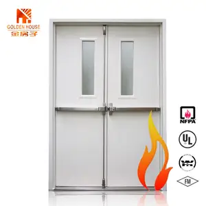 China Market Real UL Listed Fire Rated Steel Door Metal Fire Door With Hardware For Alibaba