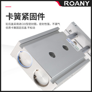 Cylindre à double tige Roany Cxsm25x25, équipement pneumatique en aluminium à double action - Product Image 5