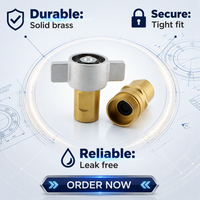 Raccord rapide hydraulique en laiton à verrouillage fileté LB, double coupure, interchangeable PARKER 6100 pour camion benne et forage mobile