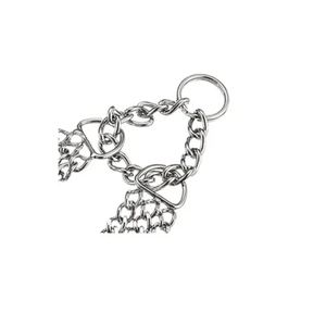 Vente en gros de produits de qualité pour animaux de compagnie collier de chien Martingale à chaîne plate réglable à trois rangées - Product Image 4