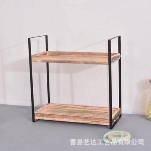 Estante de almacenamiento de madera de doble capa para cosméticos y joyas, organizador de escritorio con marco de Metal, soporte para artículos de tocador para baño - Product Image 5
