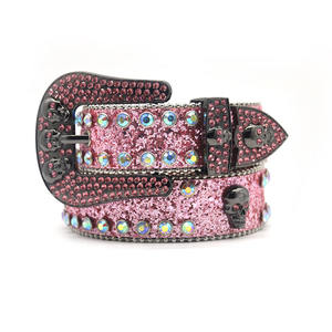 Cinturones de poliuretano brillantes con tachuelas para hombre, cinturones de piedra de cristal BB <span class=keywords><strong>Simon</strong></span> - Product Image 6