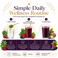Poudre de Super Aliments Verts et Rouges OEM Marque Privée – Complément de Fruits, Légumes et Champignons, Antioxydants, Prébiotiques, Enzymes Digestives