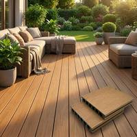 Sinko Modern Outdoor, terrasse en composite bois-plastique de 2e génération, co-extrusion, options de couleurs multiples personnalisées, résistant aux UV, jardin, parc