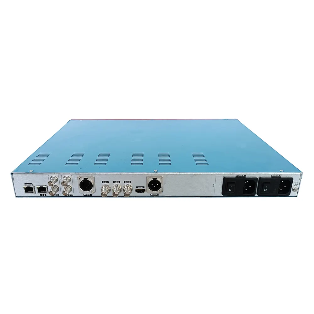 جهاز بث تلفزيوني H265 MPEG4, جهاز بث تلفزيوني رقمي عالي الدقة H265 MPEG4 جهاز فك التشفير SDI IP مع ASI Mux Demux