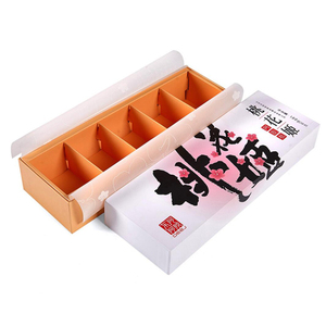 Cao cấp in sô cô la/Macarons/brownies Snack hộp tùy chỉnh logo nắp và khay Waffle tráng miệng bao bì hộp với ngăn - Product Image 2