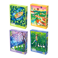 Samtpapier-Puzzle mit 500 Teilen: Landschaftsmotiv, Stressabbau-Spielzeug, Lehrreiches Freizeitspiel für Erwachsene & Jugendliche