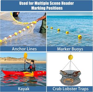 Flotadores de <span class=keywords><strong>Pesca</strong></span> en Aguas Profundas, Redondos, de 10 cm, de Alta Visibilidad, de Espuma, <span class=keywords><strong>para</strong></span> Barco, Kayak, <span class=keywords><strong>Pesca</strong></span> de Cangrejos, Esquí Acuático, Cuerda, Muelle, Piscina, Océano - Product Image 6