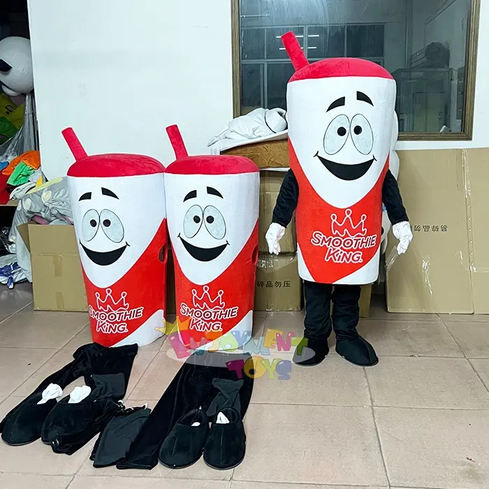 Plezier Ce Op Maat Gemaakte Smoothie King Cup Mascotte Kostuum Volwassen Voor Reclame