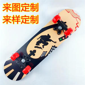 Skateboard cruiser personnalisé de 24 pouces en bois d'érable avec roulements métalliques pour enfants, design durable - Product Image 4