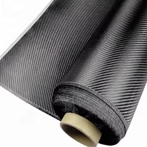 Tela de fibra de carbono estabilizada 3K de 200gsm, rollo de tela de tejido liso de sarga de 100m de longitud para tablas de surf, compuesto de resina epoxi - Product Image 1