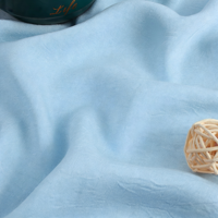 Tissu satiné 100 % polyester léger, respirant, écologique, teint uni, effet froissé imitation lin acétate, pour vêtements Hanfu