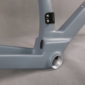 Gray <b>Paint</b> Design Carbon Fiber T1000 Disc Road Bike <b>Frame</b> TT-X38 Internal Cable T47 Thread Tire 700X32C - Product Image 2