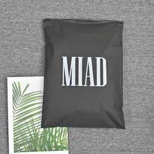 Custom Logo Slider Matte Black Frosted Poly Bag With Zip Zipper Slider Bag For Bras Packaging Black Frosted Poly Bag With Zip