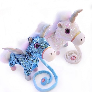 Con musica di canto giocattolo elettrico di peluche morbido per bambini giocattoli educativi farciti giocattolo elettronico ambulante divertente per bambini - Product Image 1