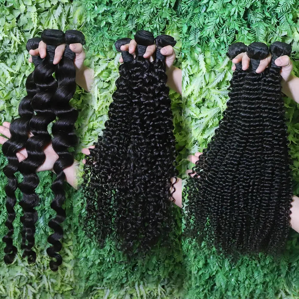 TD HAIR Low Price Kinky Curly Natural Black Washable 9a No Mix Human Hair Weave Bundles For Black Women 100% Virgin Human Hair