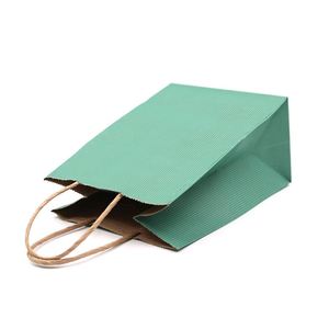Custom Printing Gift Shopping Teal Kraft Paper Bag for Kids - Product Image 6