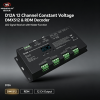 Décodeur DMX OLED 12CH*5A 12-24VDC CV D12A