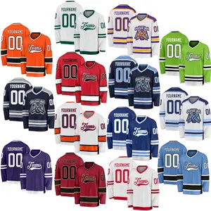 批发男士定制刺绣NHLing蒙特利尔加拿大曲棍球运动衫设计空白升华网印制服2023-2024