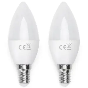 Ampoule LED C37 E14 10W, 2 pièces, lumière efficace idéale pour l'éclairage domestique et décoratif. - Product Image 1