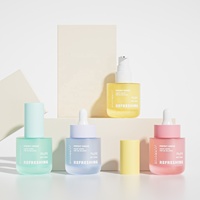 Emballage cosmétique de sérum givré de luxe unique de 30ml contenant d'huile essentielle de soin de la peau et bouteilles de pompe de lotion