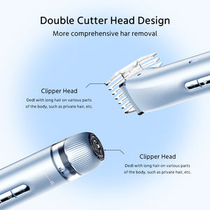 Depiladora Eléctrica 2 en 1 para Mujer, Recortadora de Bikini de Doble Cabezal, Resistente al Agua IPX7, Maquinilla Eléctrica Recargable de Doble Cabezal para Mujer - Product Image 6