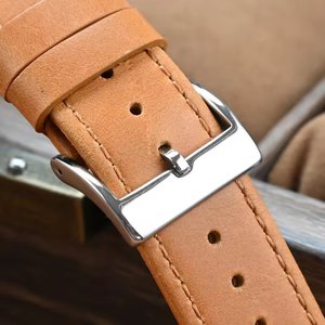 Bracelet de montre en cuir marron pleine fleur pour <span class=keywords><strong>Apple</strong></span> <span class=keywords><strong>Watch</strong></span> SE 3 2 Series 11 10 9 8 Ultra 3 2 42mm 45mm 46mm – Bracelet de remplacement pour femme - Product Image 5