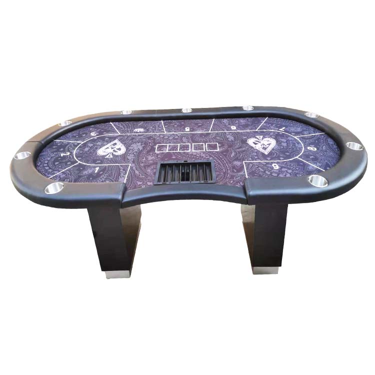 Casino quality LED 10 person poker table texas poker gambling table