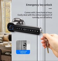 Serrure de sécurité intelligente personnalisable pour porte d'entrée, en alliage d'aluminium, serrure intelligente