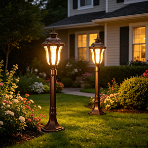 Lampadaire LED classique européen, alimenté par courant alternatif, étanche IP65, pour aménagement paysager et jardin, prix raisonnable sur mesure - Product Image 4