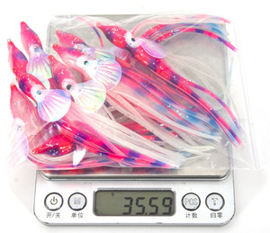 Faldas de calamar para Pesca, Señuelos luminosos con <span class=keywords><strong>escamas</strong></span>, 5cm, 6cm, 10cm, novedad - Product Image 5