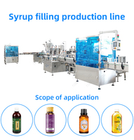 Ligne de production de machine de remplissage de liquide oral entièrement automatique à prix d'usine miel vitamine sirop toux pour boissons verre