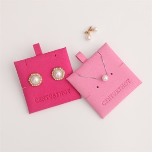 PUPPYSEW Bolsa de Joyería de Terciopelo Rosa Melocotón con Inserto de Microfibra, Bolsa con Cierre de Botón a Presión, Bolsa para Joyas con Almohadilla Insertable, Bolsa para Collares - Product Image 5