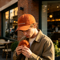 Gorra Profesional Personalizada y Cómoda de 6 Paneles con Visera Curva Bordada, 100% Algodón, para Estilo Urbano, Compatible con OEM y ODM