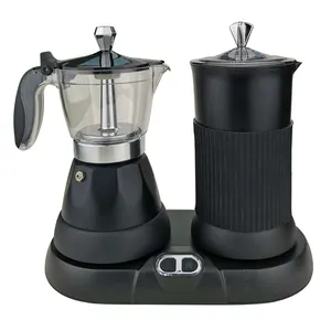 New design Colorful espresso coffee maker & milk froth set coffee machine