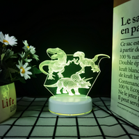 Lampe de nuit Anime en acrylique, mini veilleuse intelligente à intensité variable avec détecteur de mouvement, design LED à allumage/extinction automatique