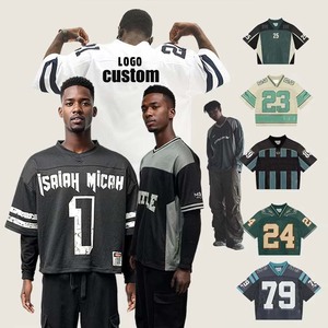 Biểu Tượng Tùy Chỉnh Bóng Đá Jersey Người Đàn Ông Áo Thun Boxy Phù Hợp Với Thời Trang dạo phố Quá Khổ Cổ Điển Thăng Hoa Lưới <span class=keywords><strong>Polyester</strong></span> Bóng Đá Jersey T Áo Sơ Mi - Product Image 1