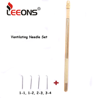 Aiguilles à crocheter en cuivre Leeons pour tissage de cheveux, outils d'extension capillaire, aiguilles de ventilation pour la fabrication de perruques en dentelle et de closures