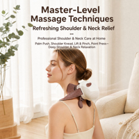 Masseur de cou 4D sans fil, appareil de massage cervical, massage shiatsu des tissus profonds, relaxant pour les épaules et le corps, pour hommes et femmes